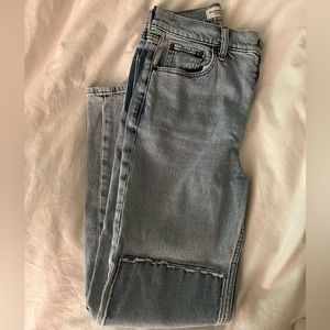Abercrombie ankle straight ultra high rise jeans